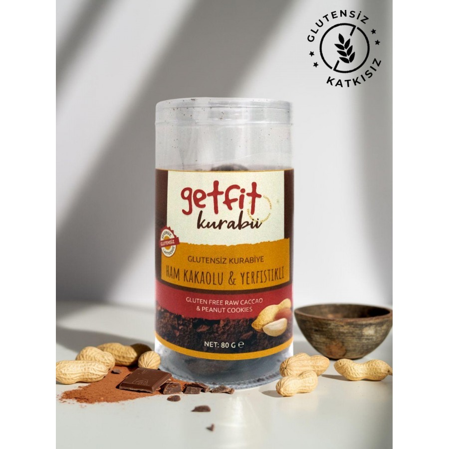  GLUTENSİZ HAM KAKAOLU&YERFISTIKLI KURABİYE